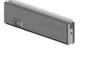 Bottom Sliding Rail - Locking - Satin Silver Anodized